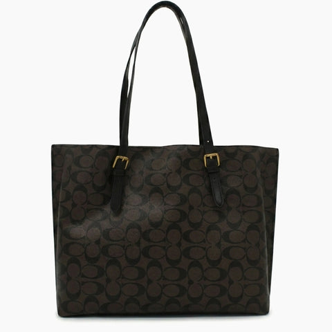 Sac Cabas Mollie en toile: Marron & Noir -