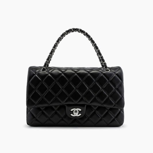 chanel classic flap bag: Noir