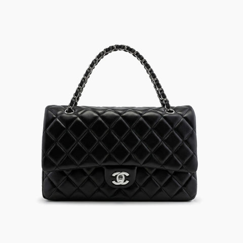 chanel classic flap bag: Noir