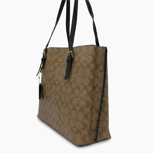 Sac Cabas Mollie en toile: Beige & Noir -