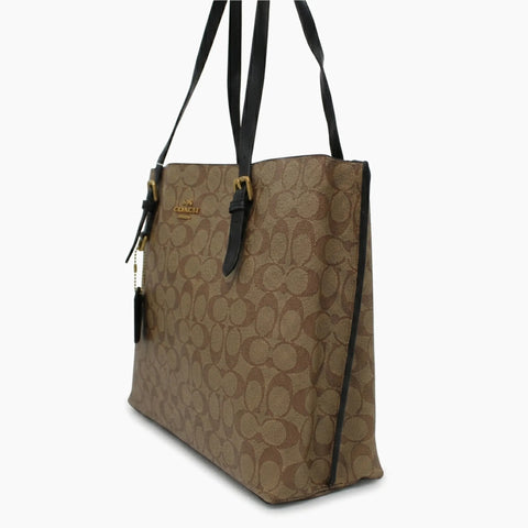 Sac Cabas Mollie en toile: Beige & Noir -