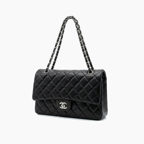 chanel classic flap bag: Noir