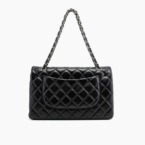 chanel classic flap bag: Noir