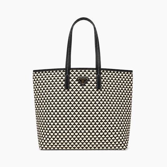 Cabas Prada Symbole: Noir et écru-