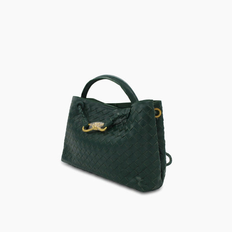 Cabas Andiamo de Bottega Veneta: Vert foncé-