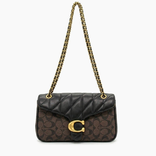 Sac porté épaule Tabby 26: Noir & Marron -