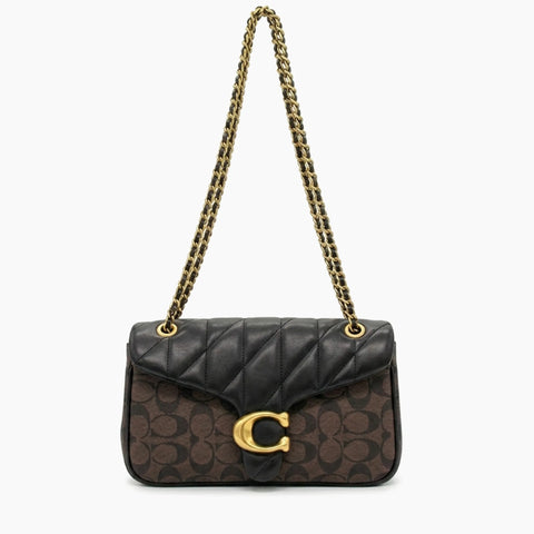 Sac porté épaule Tabby 26: Noir & Marron -