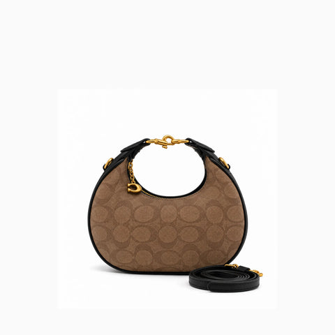 Coach Jonie Bag: Toile Signature Apricot/Black