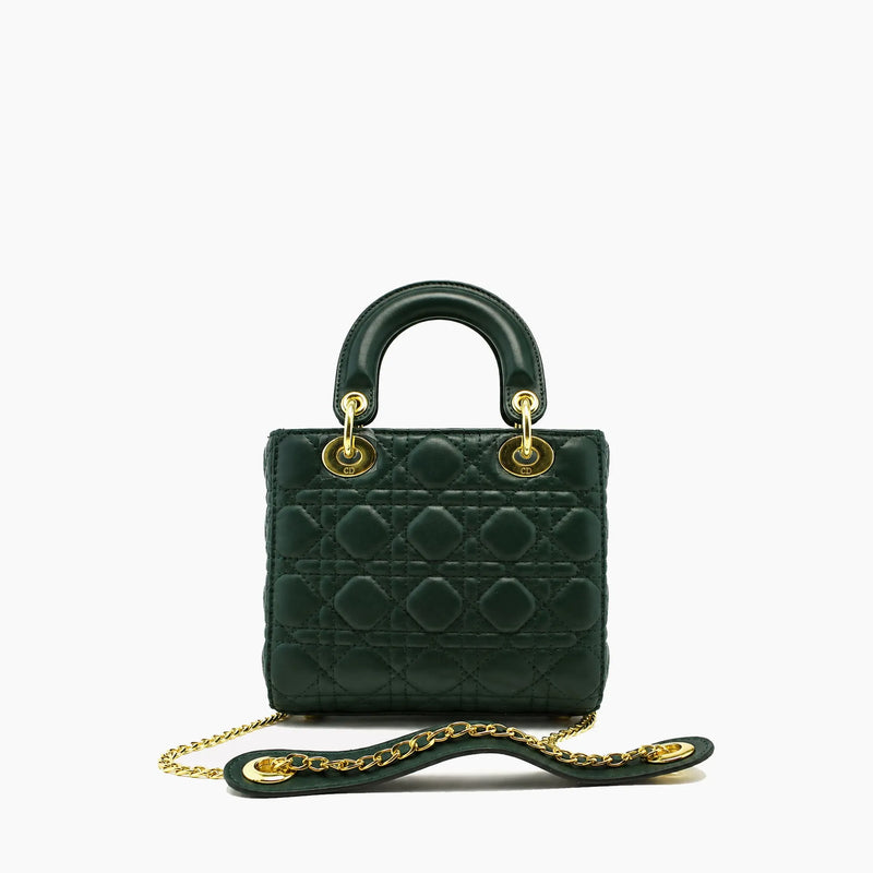 Lady Dior Vert Sapin Cuir Mat