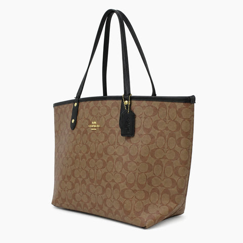 Sac Cabas City en toile: Marron clair -