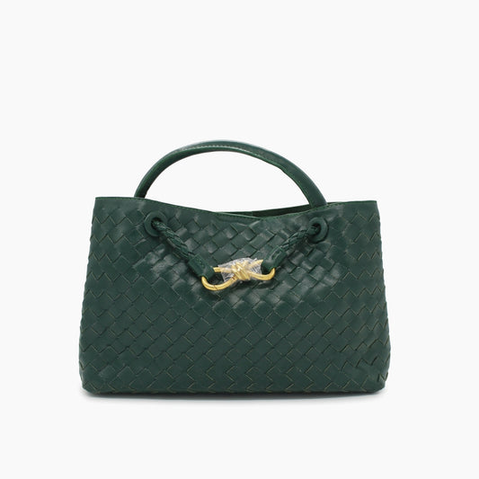 Cabas Andiamo de Bottega Veneta: Vert foncé-