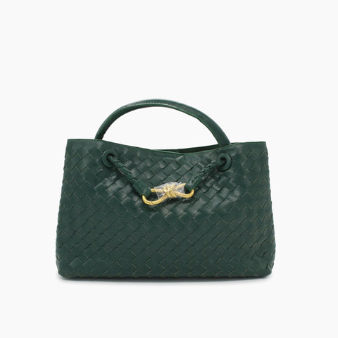 Cabas Andiamo de Bottega Veneta: Vert foncé-