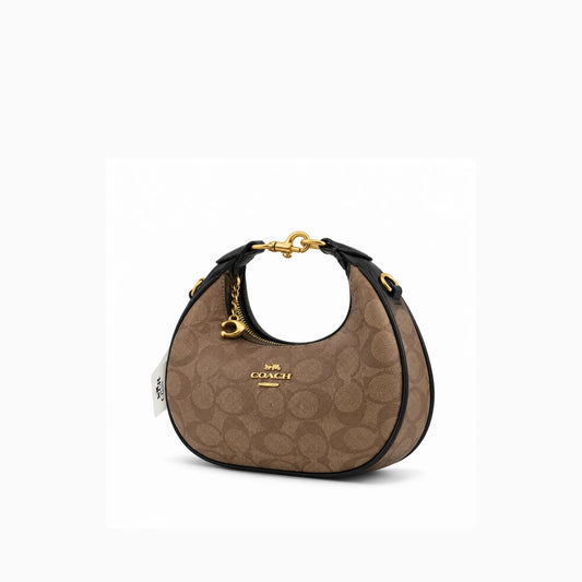Coach Jonie Bag: Toile Signature Apricot/Black