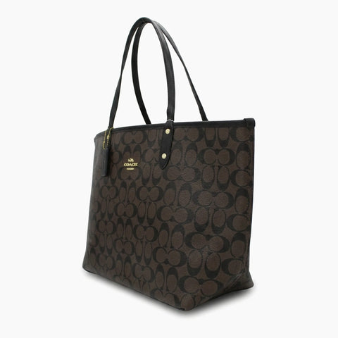 Sac Cabas City en toile: Marron & Noir -