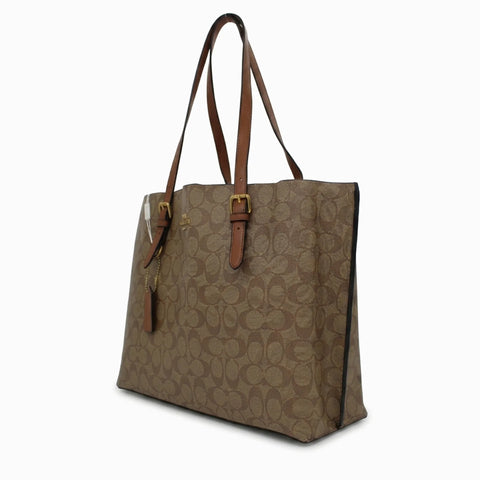 Sac Cabas Mollie en toile: Beige & Marron -