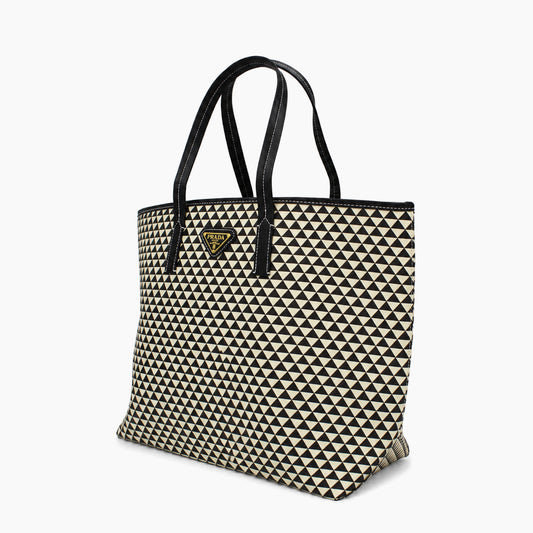 Cabas Prada Symbole: Noir et écru-
