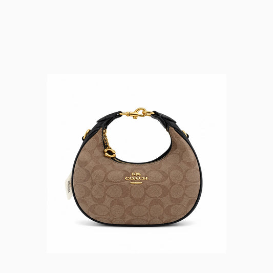 Coach Jonie Bag: Toile Signature Apricot/Black
