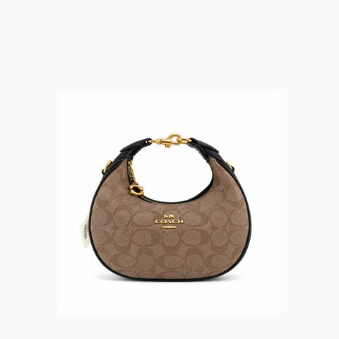 Coach Jonie Bag: Toile Signature Apricot/Black