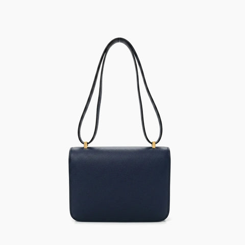 Hermès Constance: Bleu marine et doré-