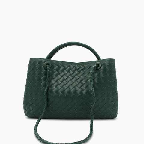 Cabas Andiamo de Bottega Veneta: Vert foncé-