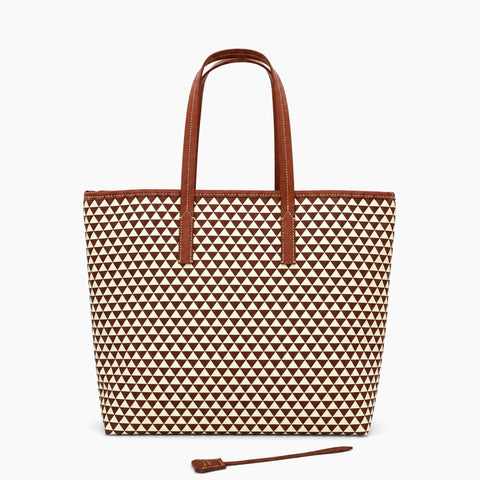 Cabas Prada Symbole: Marron cognac et écru -
