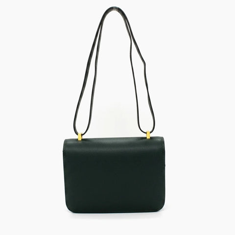 Hermès Constance: Vert foncé et doré-