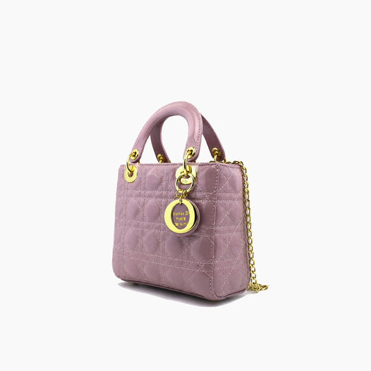 Lady Dior Rose Clair Cuir Verni