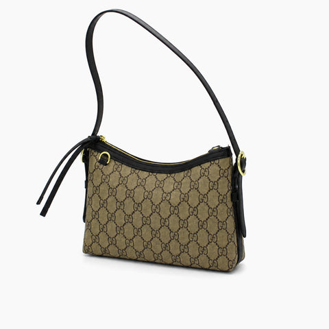 Gucci GG Emblem: Beige et ébène.-