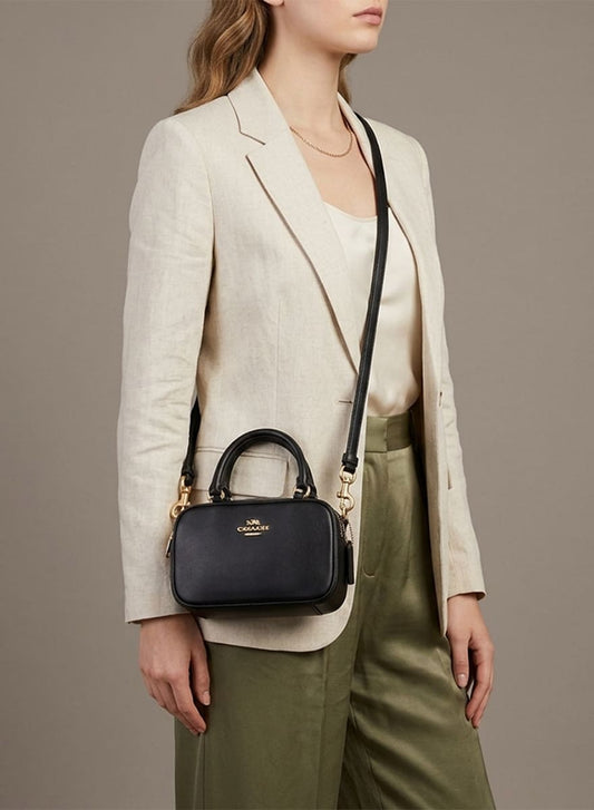 Coach Satchel Mini Jamie Camera Bag : Noir (Black/Gold)