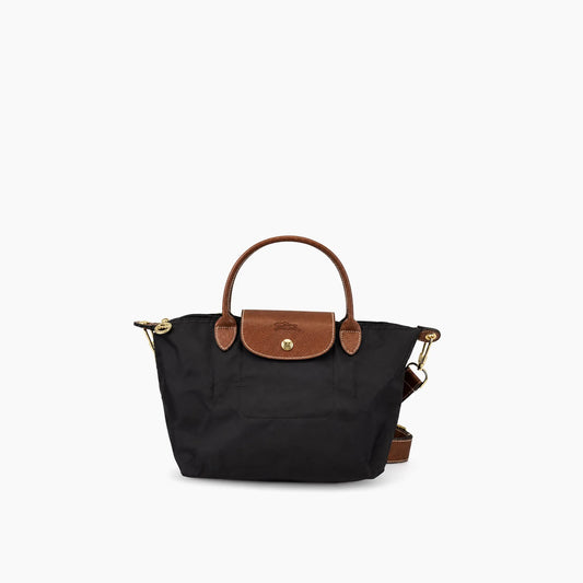 Le Pliage Neo: Noir avec des détails en cuir marron