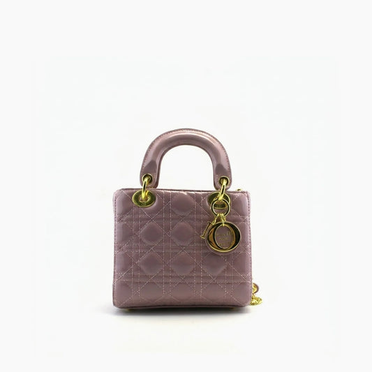 Lady Dior Rose Clair Cuir Verni
