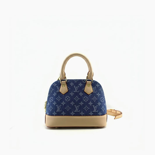 Alma BB LV Bleu (jean) Cuir Beige Clair