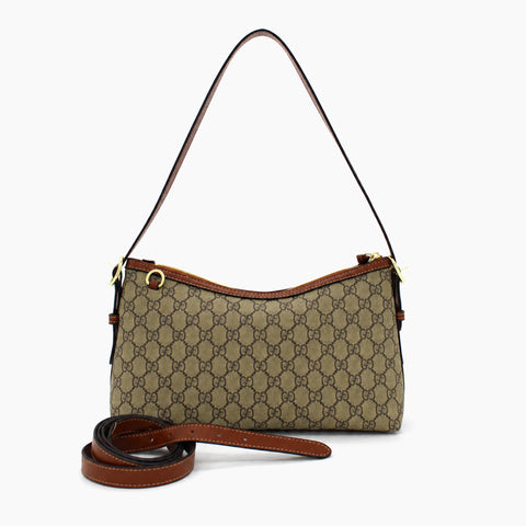 Gucci GG Emblem: Beige et marron-