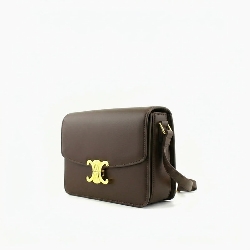 Triomphe de Celine Marron Foncé Cuir lisse
