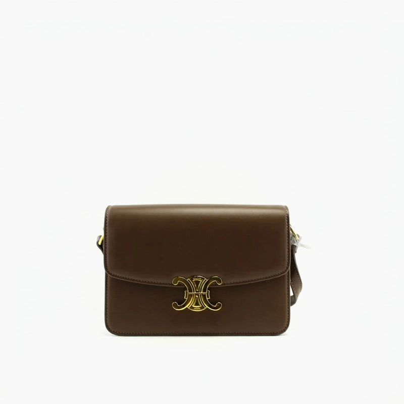 Triomphe de Celine Marron Foncé Cuir lisse