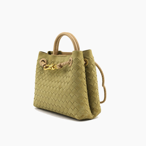 Sac Andiamo Tressé Luxe: Vert Olive Clair
