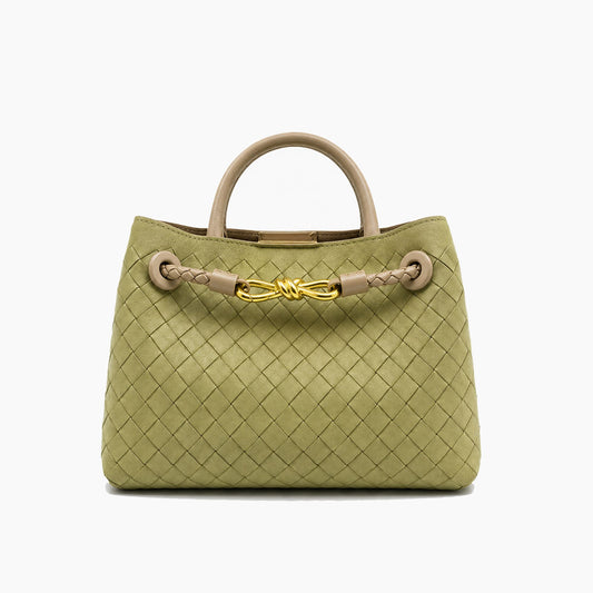 Sac Andiamo Tressé Luxe: Vert Olive Clair