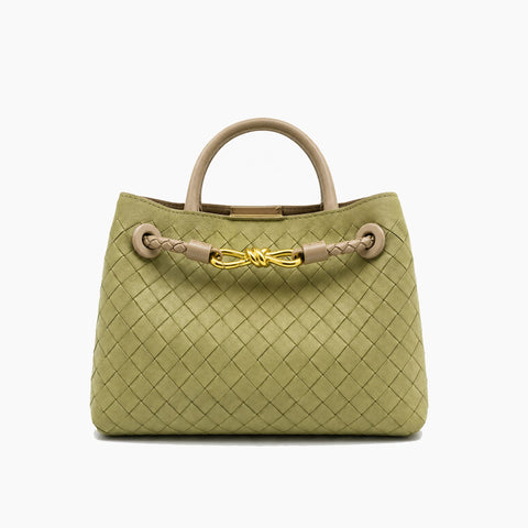 Sac Andiamo Tressé Luxe: Vert Olive Clair