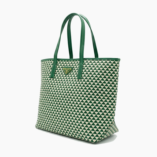 Cabas Prada Symbole: Vert et écru -