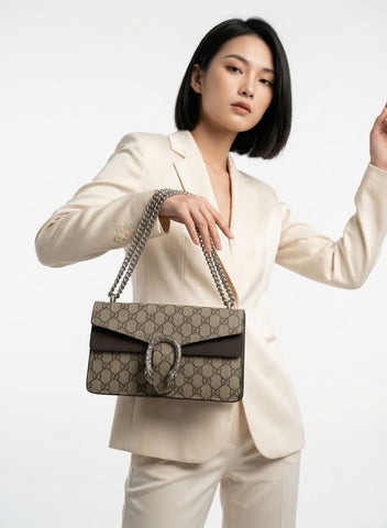 Gucci Dionysus: beige/ébène et daim mauve