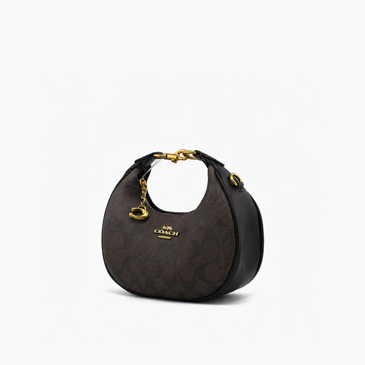 Coach Jonie Bag: Toile Signature Marron / Noir