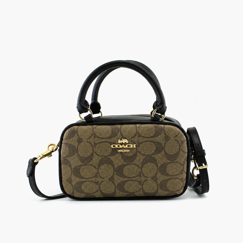 Coach Satchel Mini Jamie Camera Bag : Tan (Black/Gold)