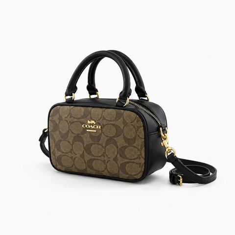 Coach Satchel Mini Jamie Camera Bag : Tan (Black/Gold)