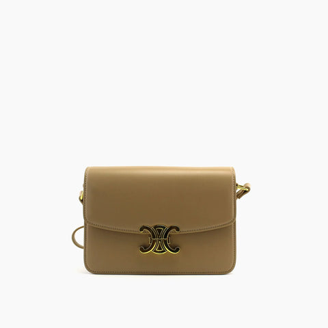 Triomphe de Celine Beige Foncé Cuir lisse