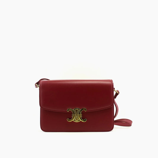 Triomphe de Celine Rouge Bordeaux Cuir lisse