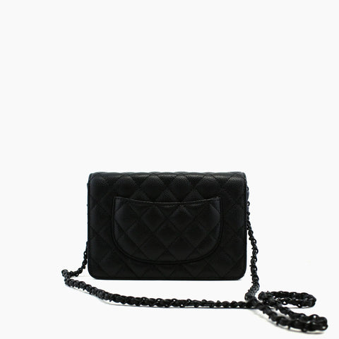 Chanel WOC Noir Total Cuir Caviar Matelassé