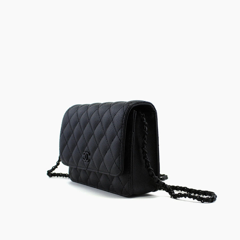 Chanel WOC Noir Total Cuir Caviar Matelassé