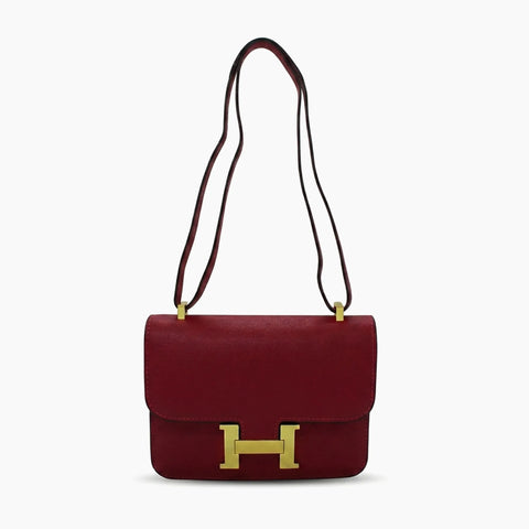 Hermès Constance: Bordeaux doré-
