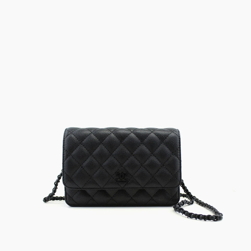 Chanel WOC Noir Total Cuir Caviar Matelassé