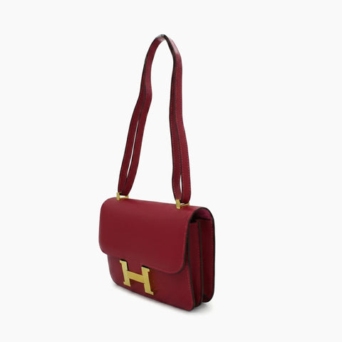 Hermès Constance: Bordeaux doré-